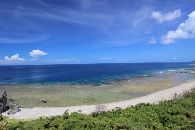 View of the Pacific Ocean from Yambaru Rail Observatory Deck